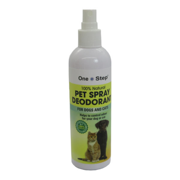 pet deodorant spray bottle front